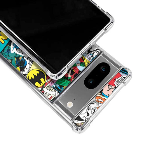 DC Comics Batman Vintage Pose Collage Art Google Pixel 8 Clear Case